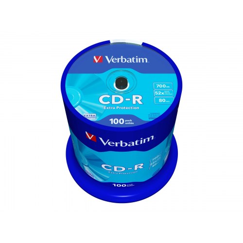 Verbatim CD-R 700 MB 52x – spindle med 100 stk.