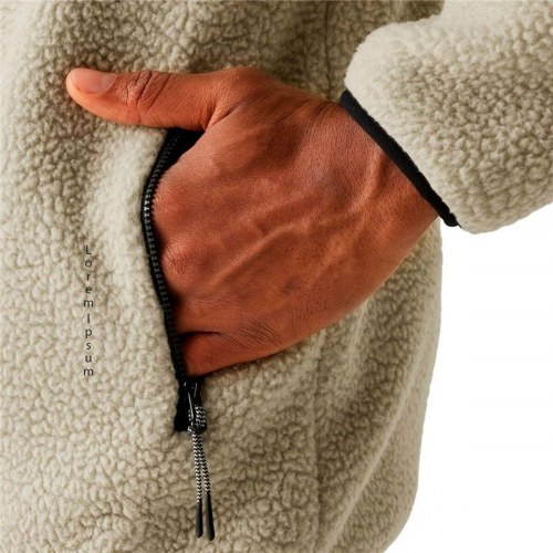 Dare 2b Camber fleece - hvid herre fleecetrøje, str. L