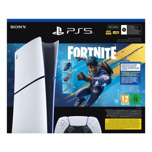 Sony PlayStation 5 Slim – Digital Edition konsol + Fortnite Blooming Chaos Bundle