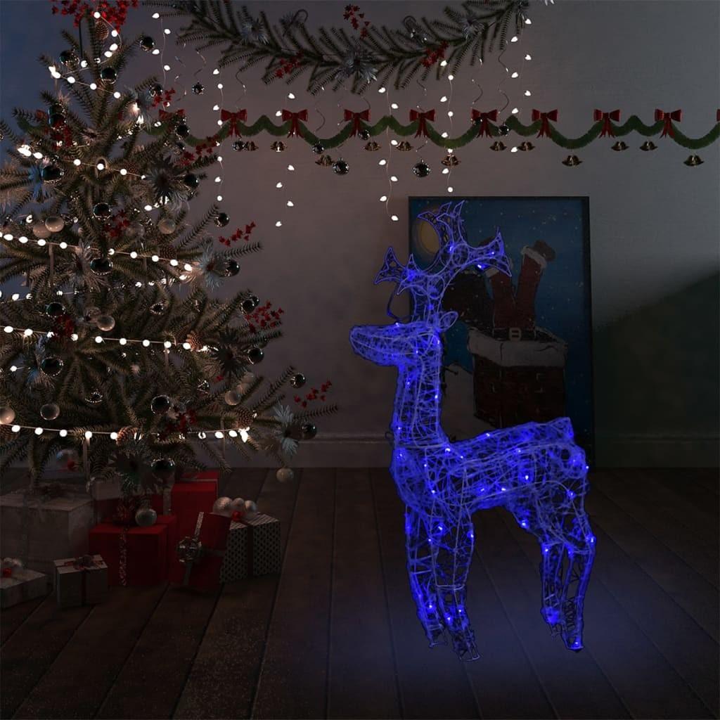 Juledekoration rensdyr 90 LED-lys 60x16x100 cm akryl