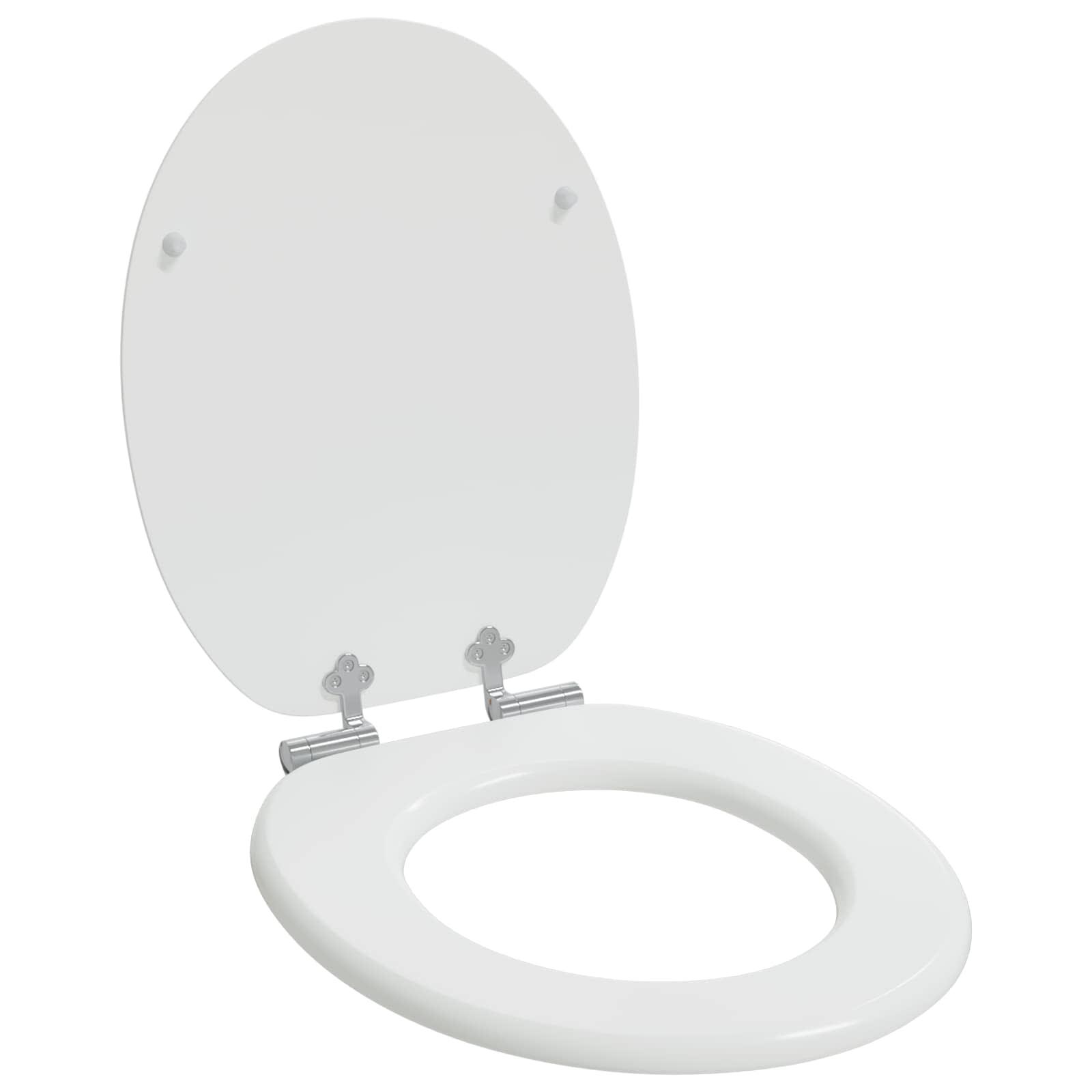 Toilet sæde Hvid 44 x 38 cm MDF plade