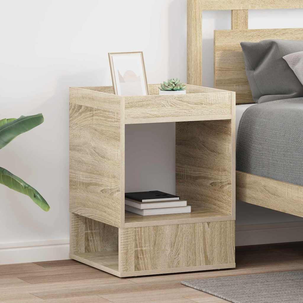 Endebord 2 stk Sonoma eg 40 x 40 x 56 cm Konstrueret træ