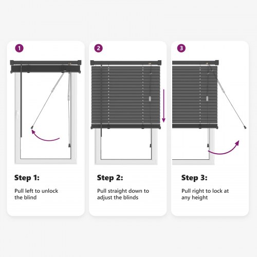 Persienner Indstillelig Sølvgrå 213 x 120 cm PVC