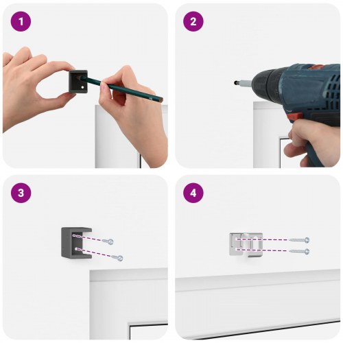 Persienner Indstillelig Sølvgrå 213 x 120 cm PVC