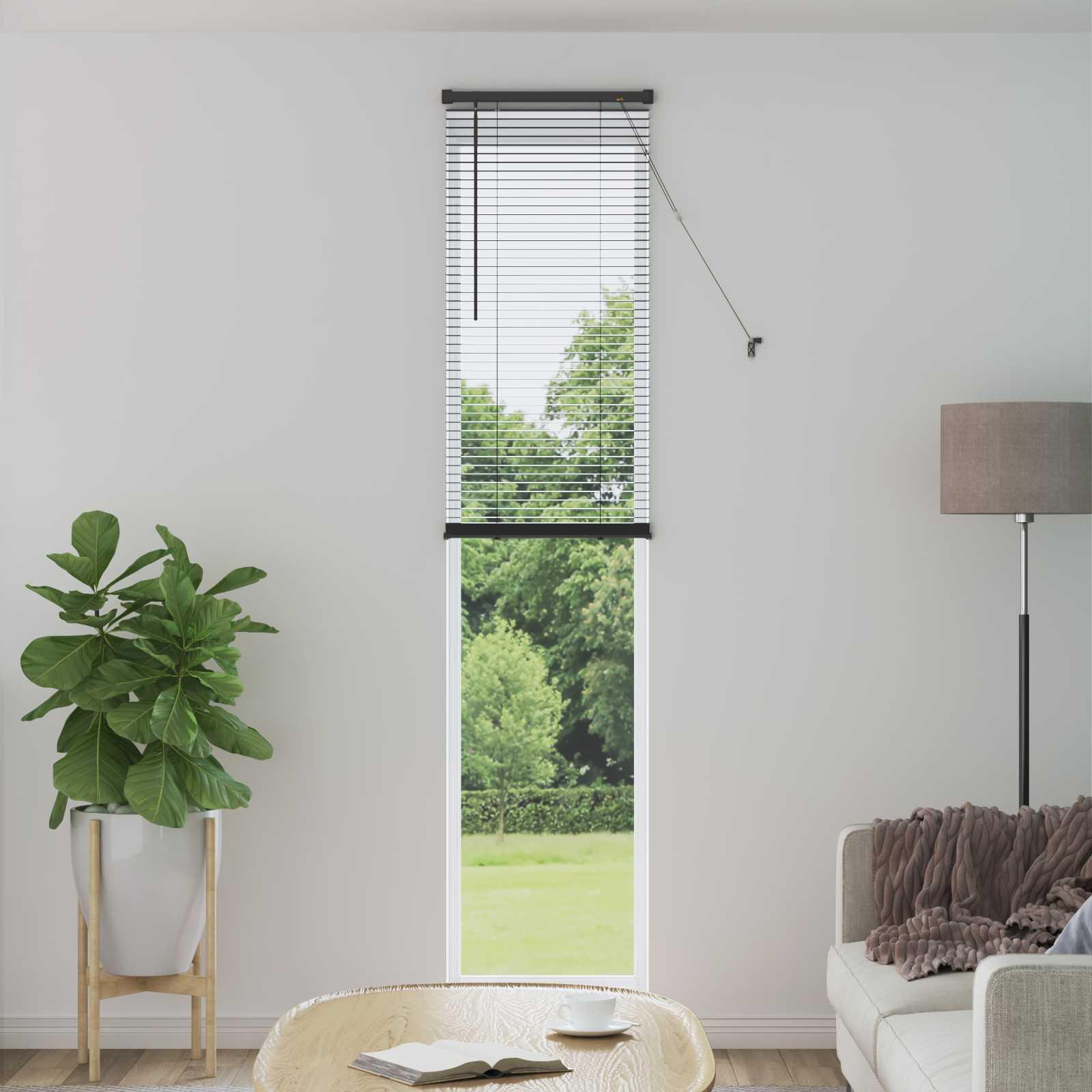 Persienner Indstillelig Sølvgrå 213 x 50 cm PVC