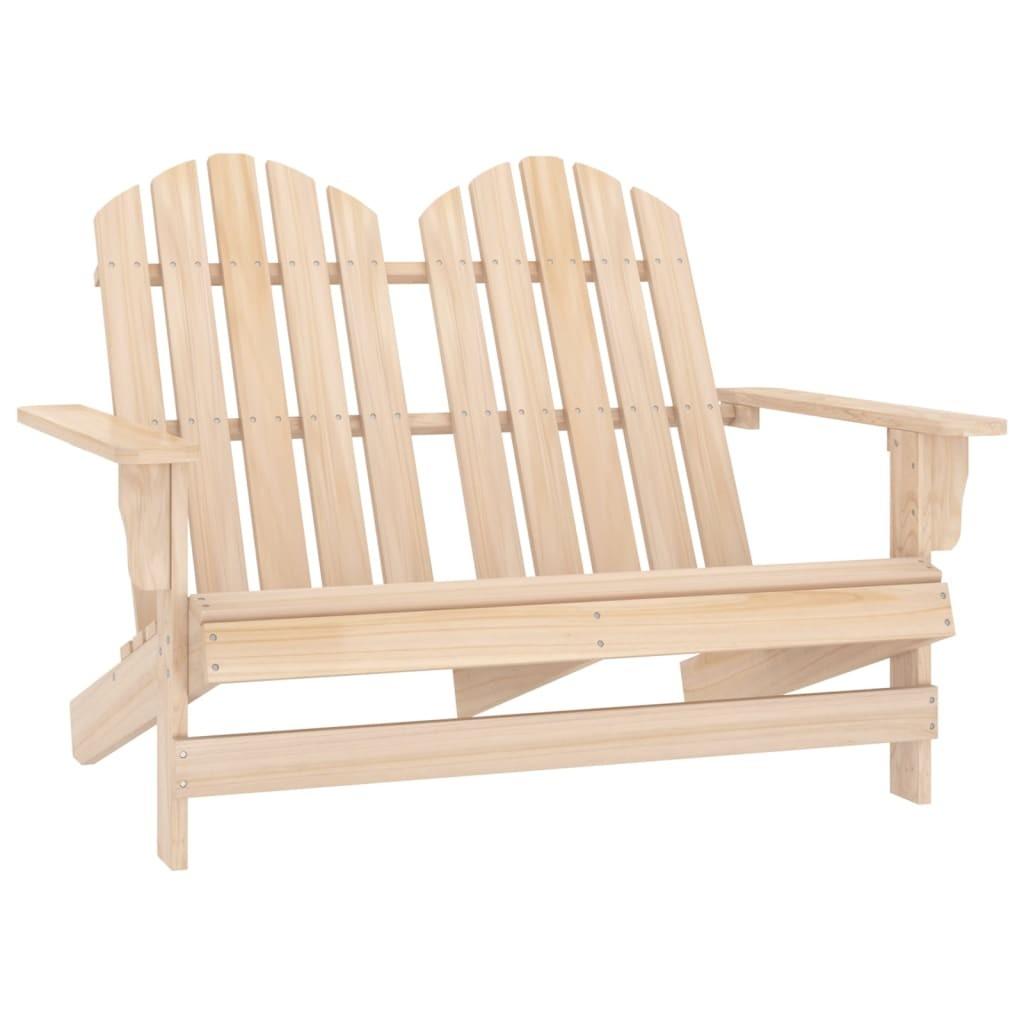 2-personers Adirondack-havestol massivt grantræ