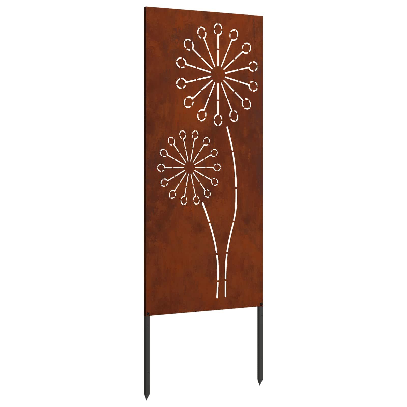 Have privatliv skærm Fretwork Rusten 50 x 140 cm Forvitret stål