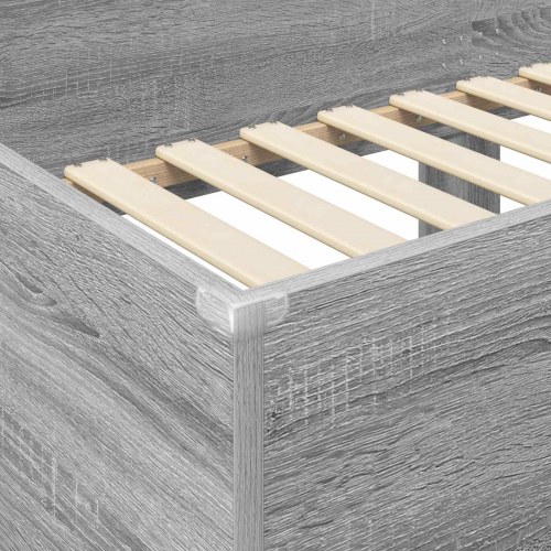 Køjeseng til Børn Grå Sonoma 90 x 200 cm Konstrueret træ