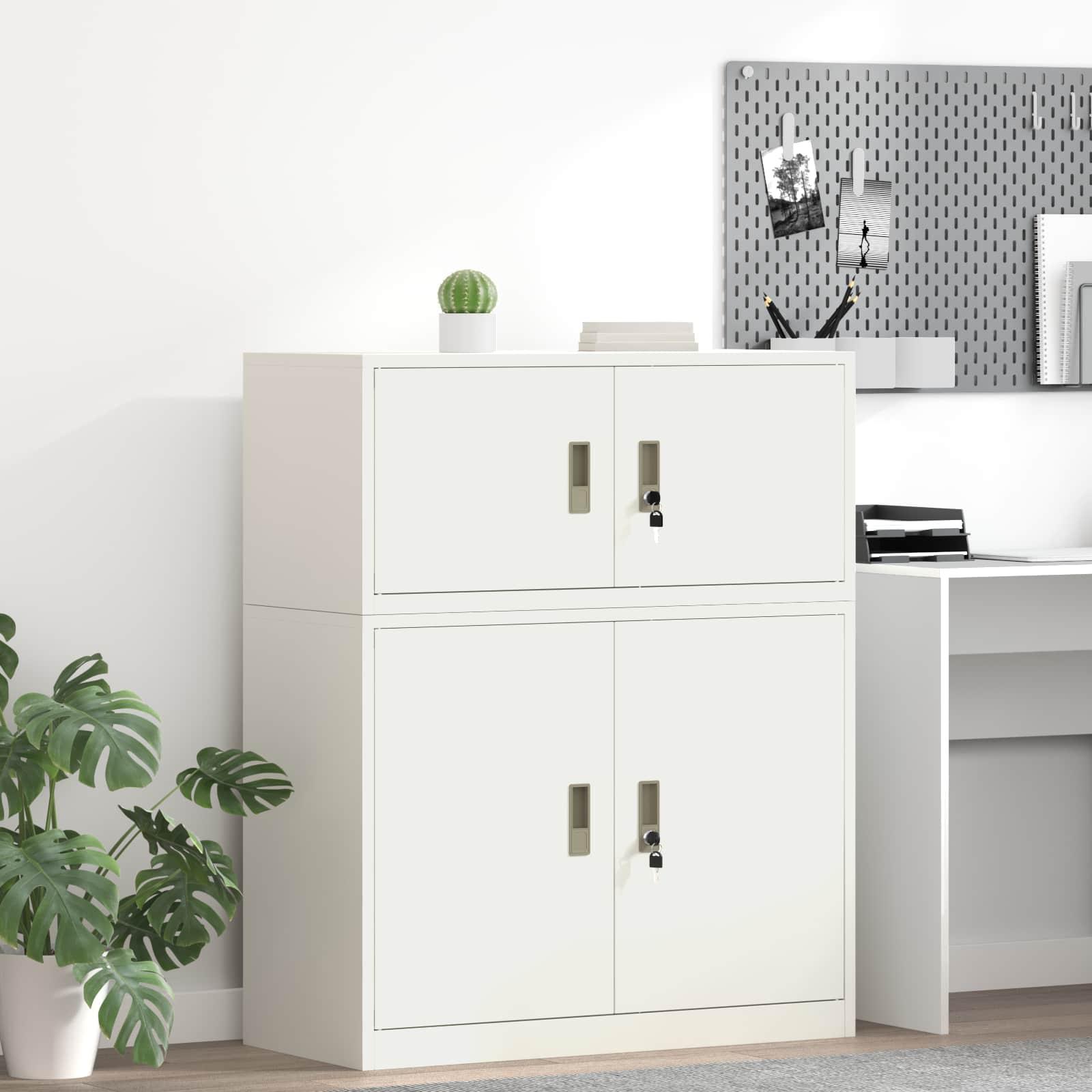 Opbevaringsskab Hvid 90 x 40 x 40 cm Stål