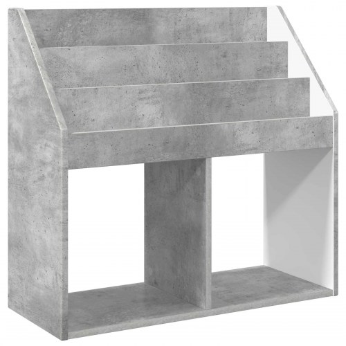 Børnebogreol i konstrueret træ - beton grå, 72,5 x 29,5 x 69 cm