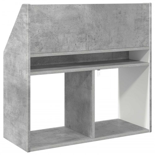 Børnebogreol i konstrueret træ - beton grå, 72,5 x 29,5 x 69 cm