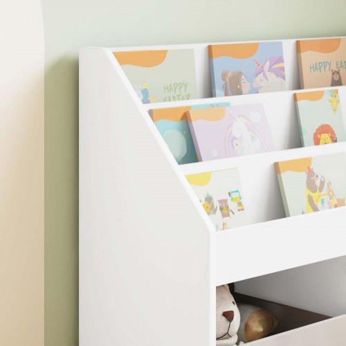 Børnebogreol Hvid 72,5 x 29,5 x 69 cm Konstrueret træ