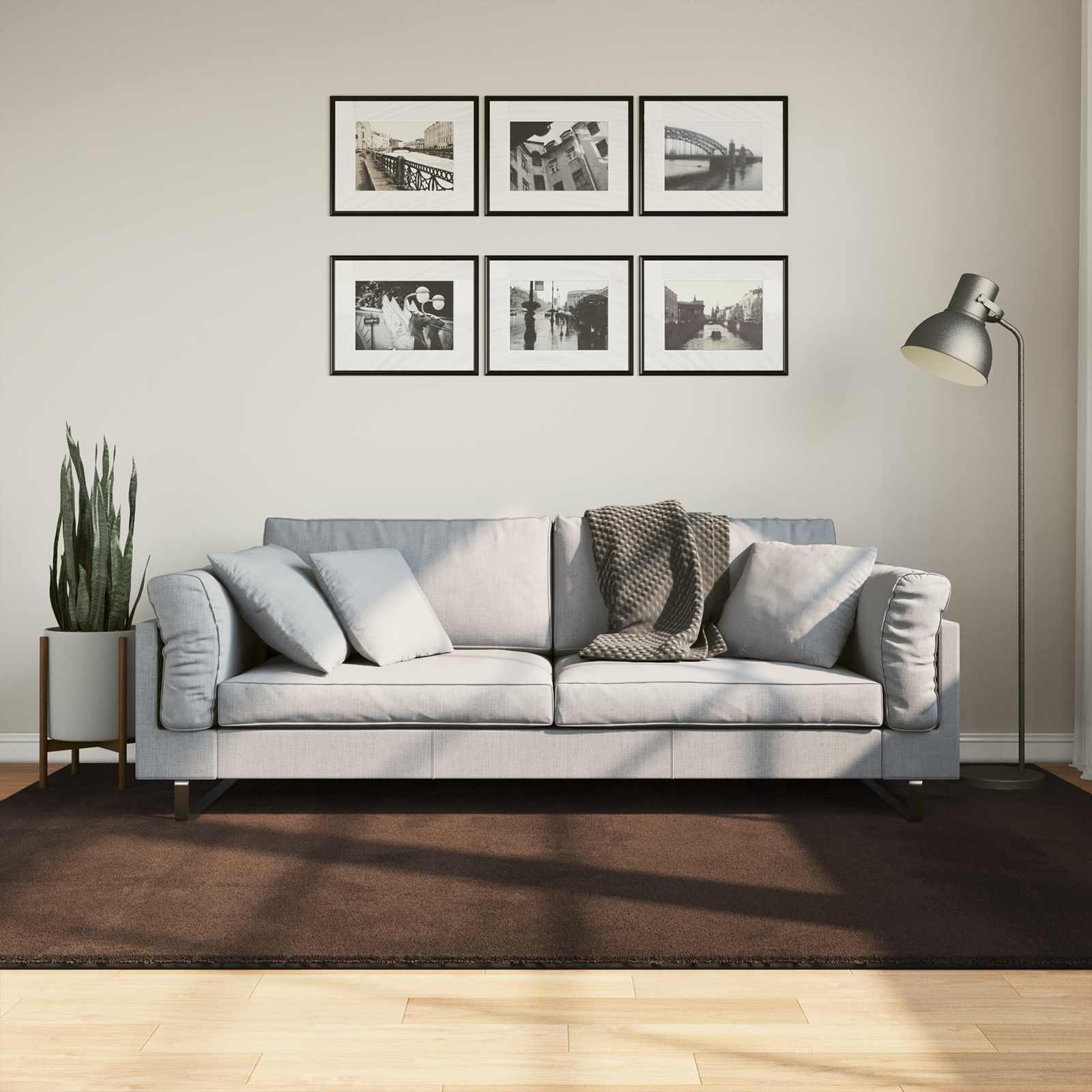 Områdetæpper Rektangulær HUARTE Brun 230 x 160 cm Polyester