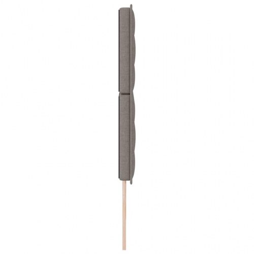 LED-sengegavl i stof - gråbrun, 180 cm