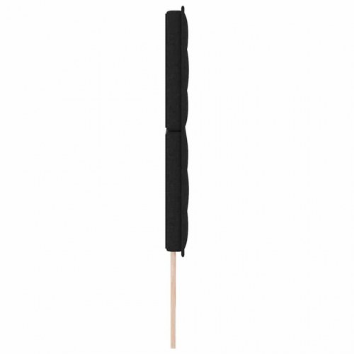 LED-sengegavl i sort stof - 180 cm