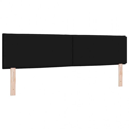 LED-sengegavl 180 cm - sort stof