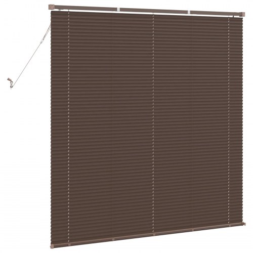 Persienner Indstillelig Mørk Brun med Mønster 150 x 130 cm PVC