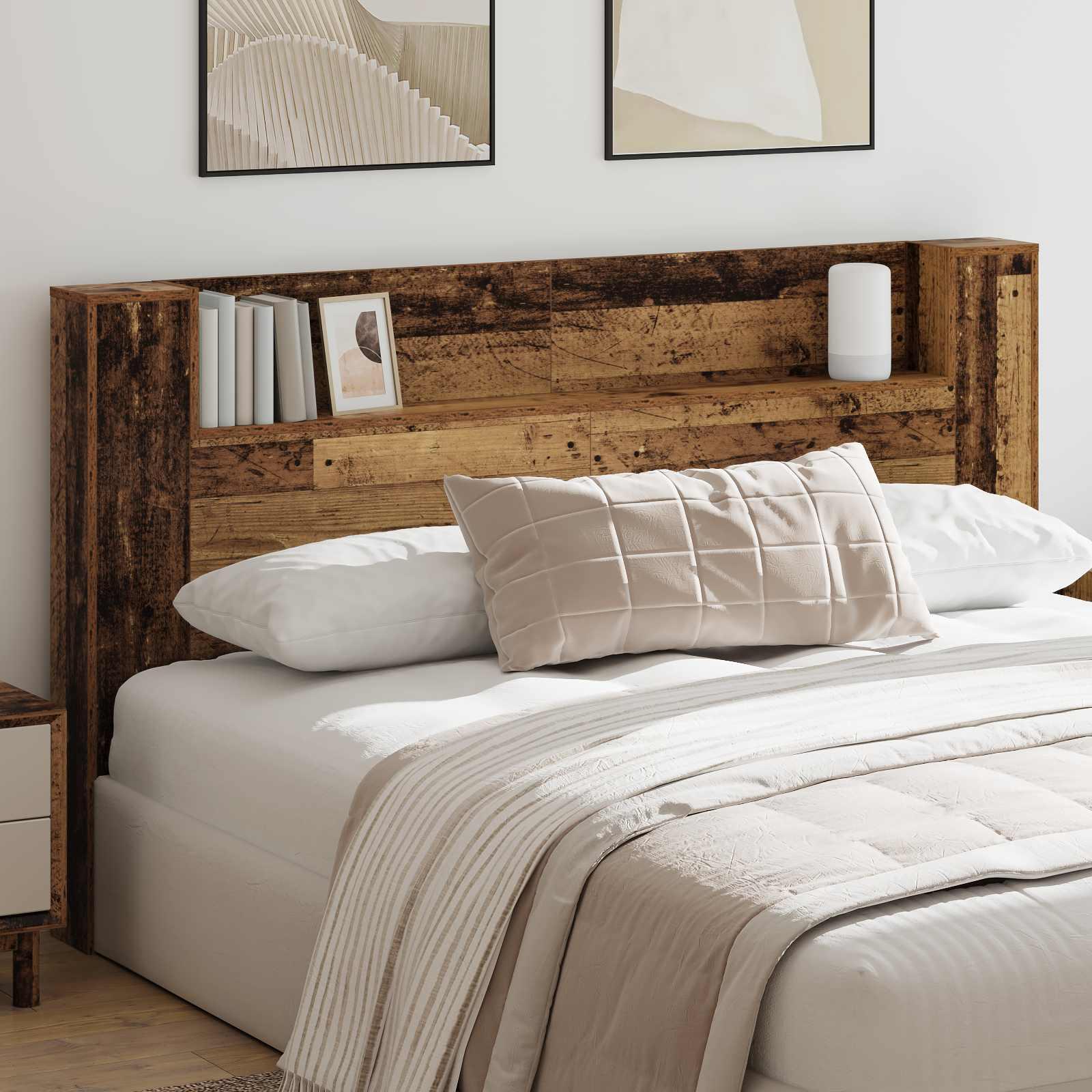 Hovedgærde Kabinet Med Led Sonoma 120 X 16,5 X 103,5 Cm - Gammelt træ / 180 cm