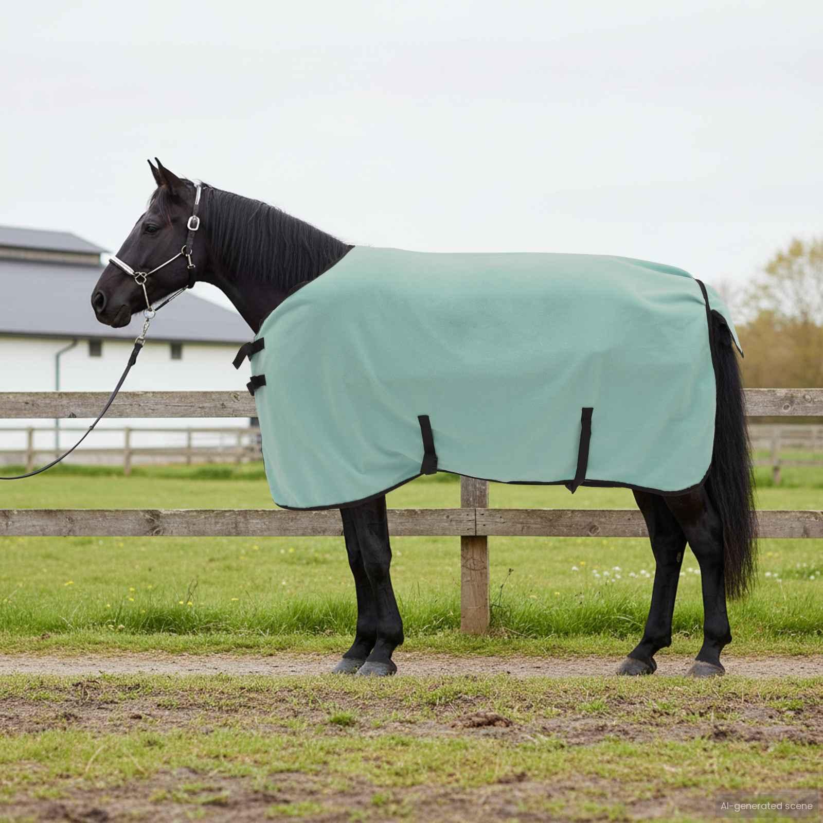 Hestetæppe - speciel grøn 105 cm, polyester