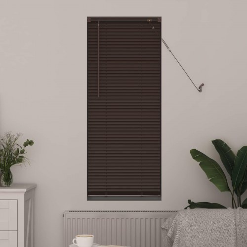 Persienner Indstillelig Mørk Brun med Mønster 150 x 60 cm PVC