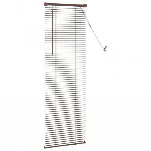 Persienner Indstillelig Mørk Brun med Mønster 150 x 60 cm PVC