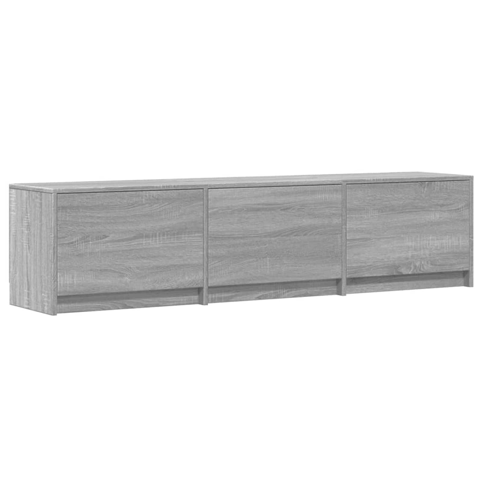 TV-skab med LED Grå Sonoma 165 x 34 x 40 cm Konstrueret træ
