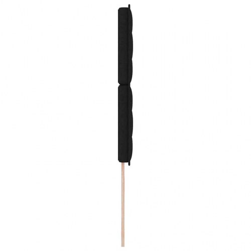 Sengegavl i sort stof - 90 x 7 x 128 cm