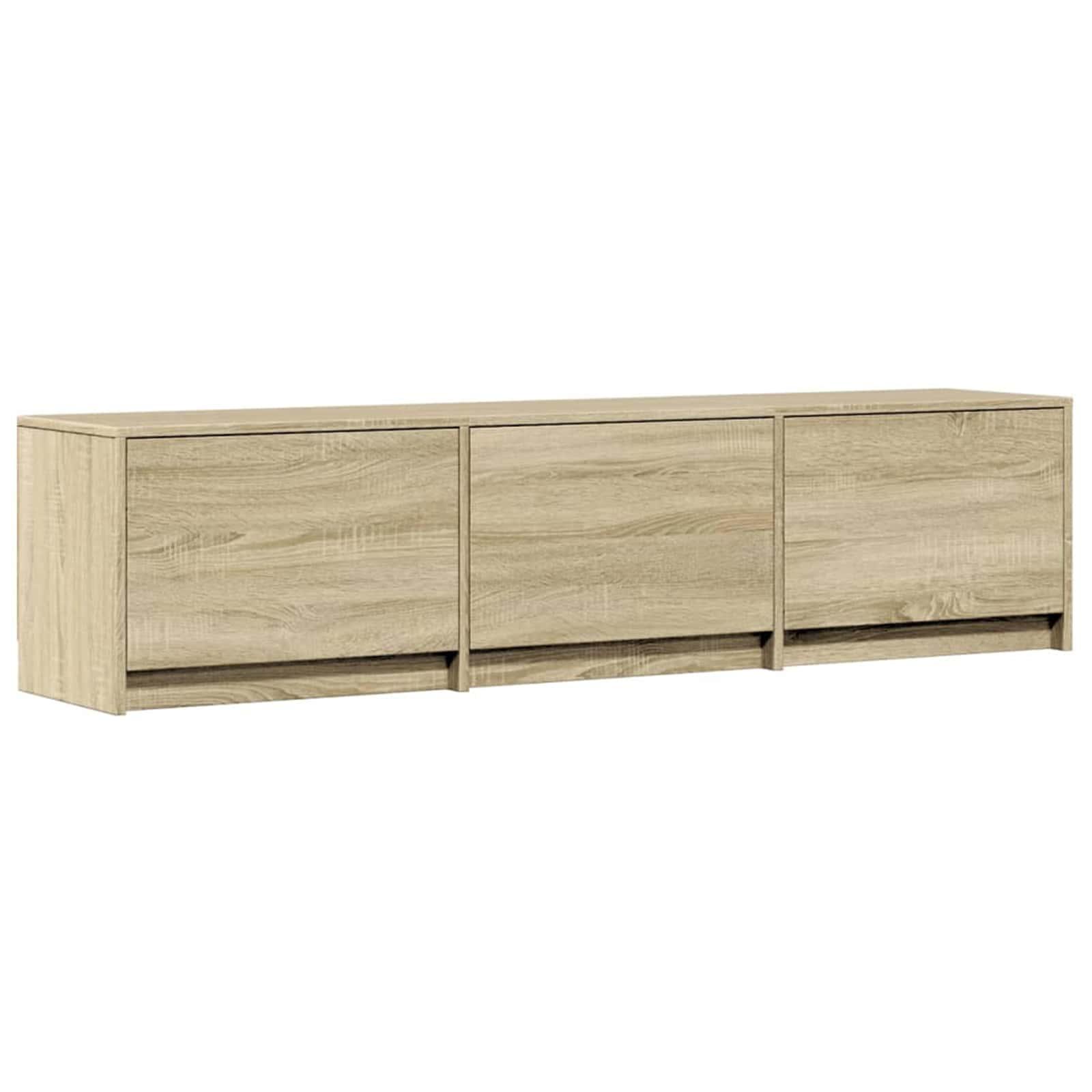 TV-skab med LED Sonoma 165 x 34 x 40 cm Konstrueret træ