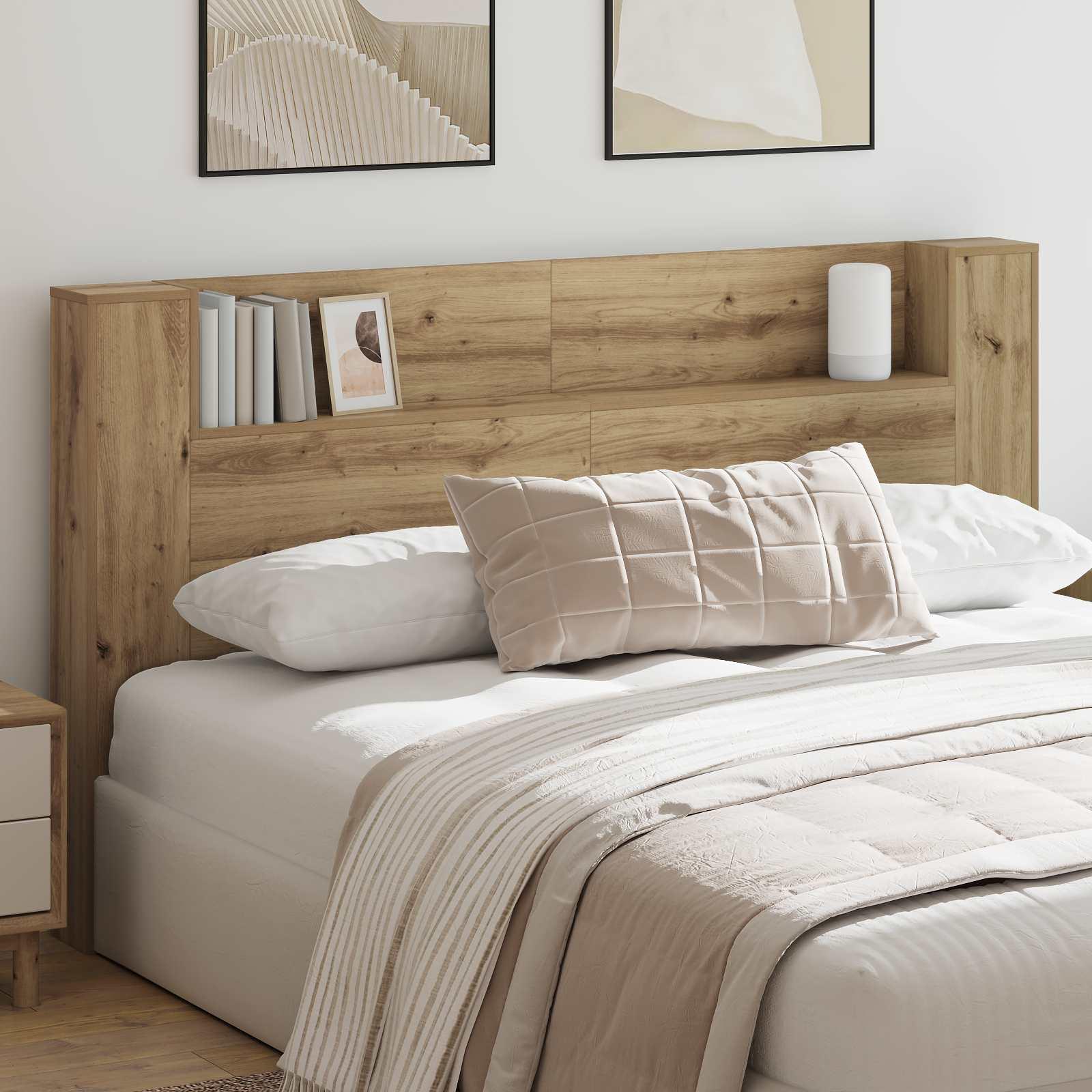 Hovedgærde Kabinet Med Led Sonoma 120 X 16,5 X 103,5 Cm - Artisan eg / 180 cm