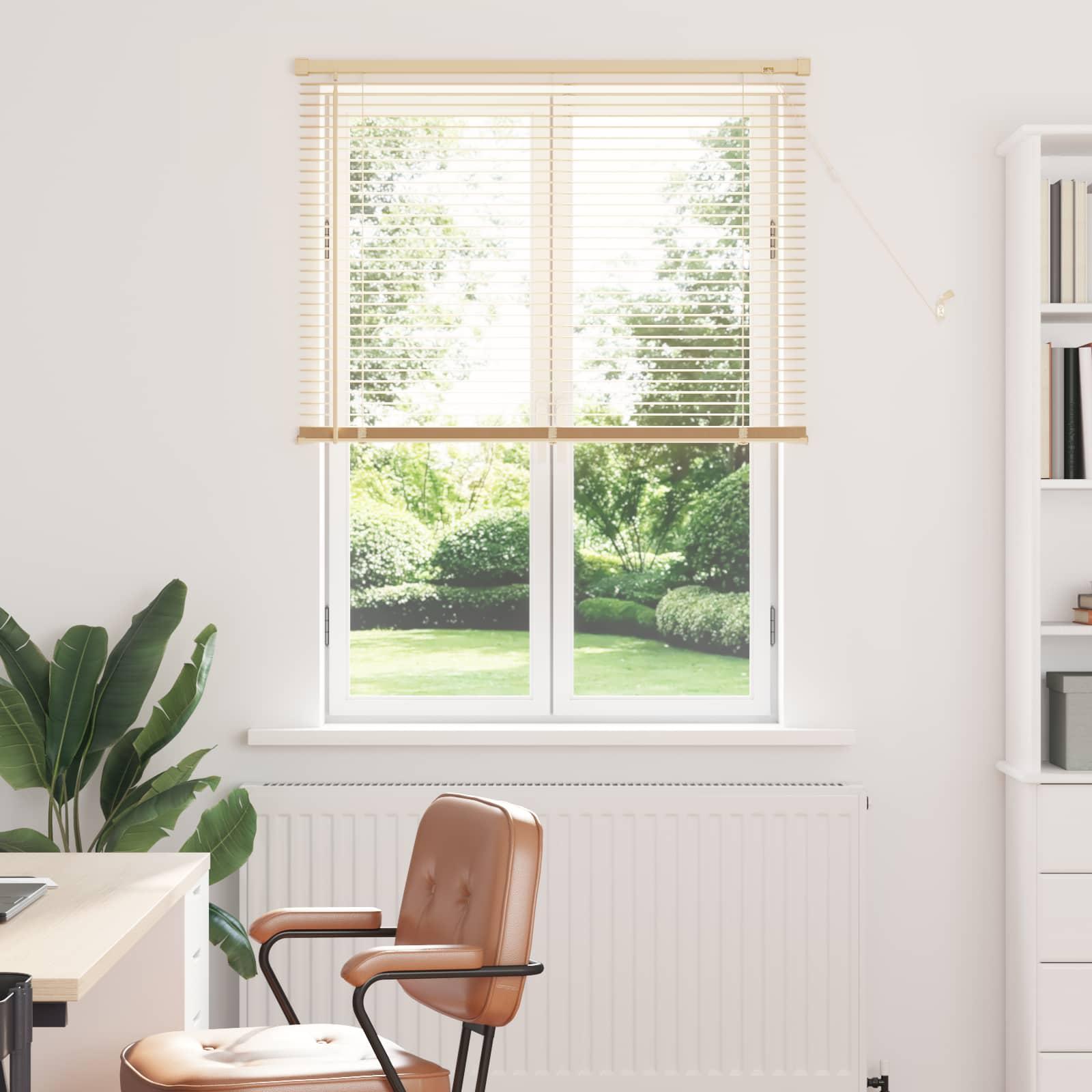 Persienner Indstillelig Lys Brun med Mønster 150 x 90 cm PVC