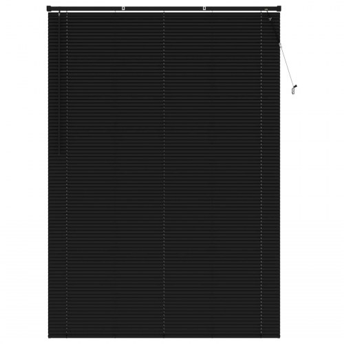 Persienne i PVC - sort 213 × 150 cm, 25 mm lameller