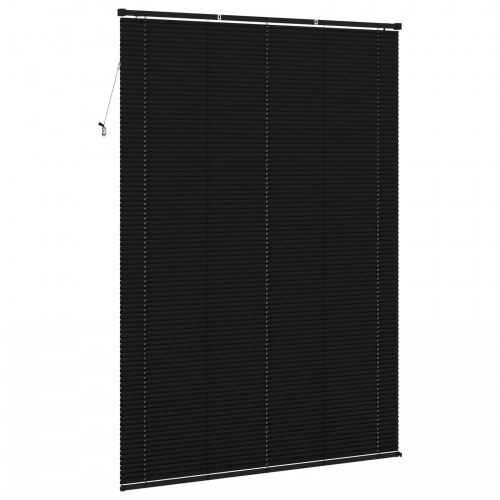 Persienne i PVC - sort 213 × 150 cm, 25 mm lameller