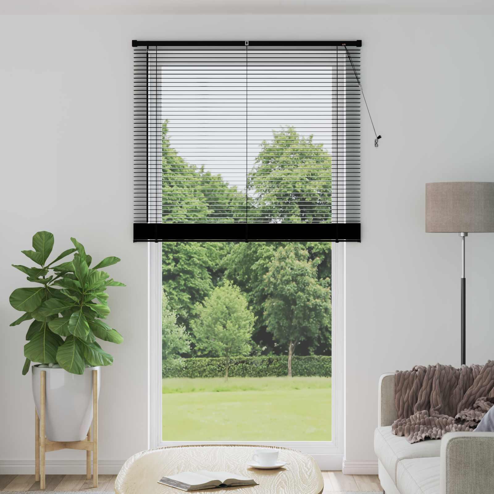 Persienner Indstillelig Sort 213 x 110 cm PVC