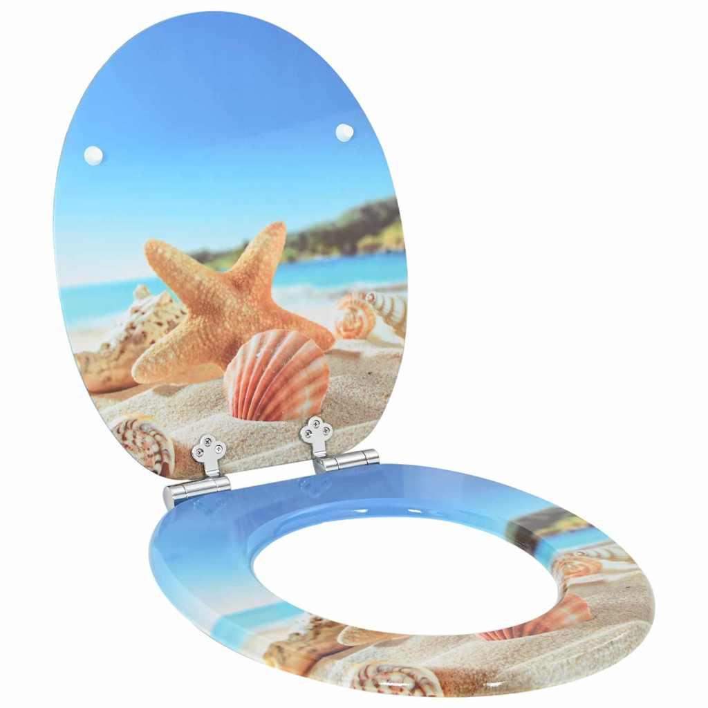 Toilet sæde Hav Musling 44 x 38 cm MDF plade