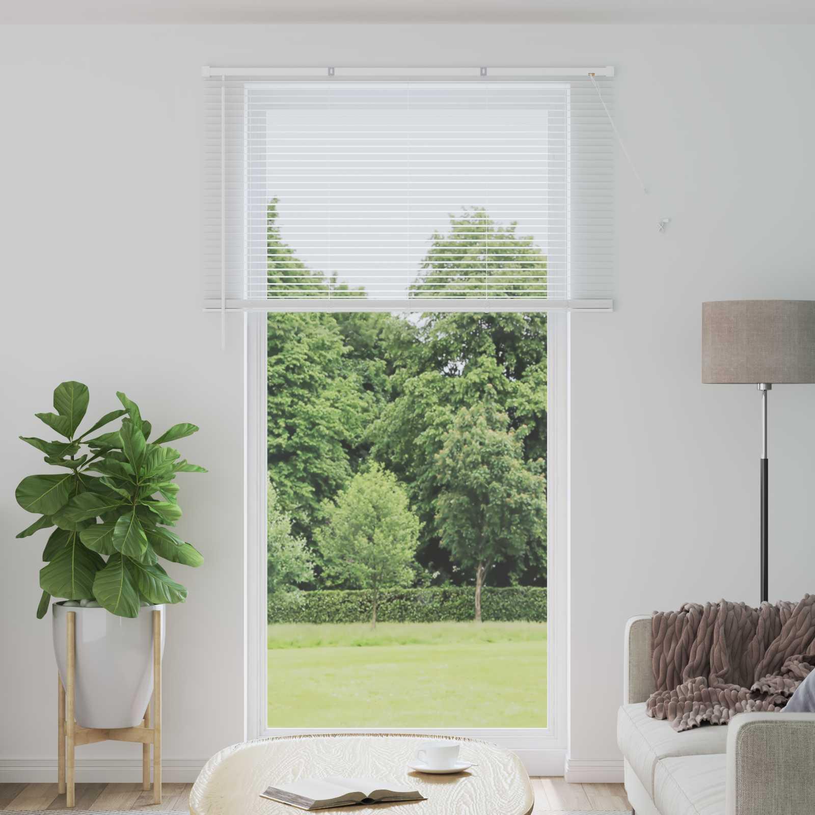 Persienner Indstillelig Hvid 213 x 150 cm PVC