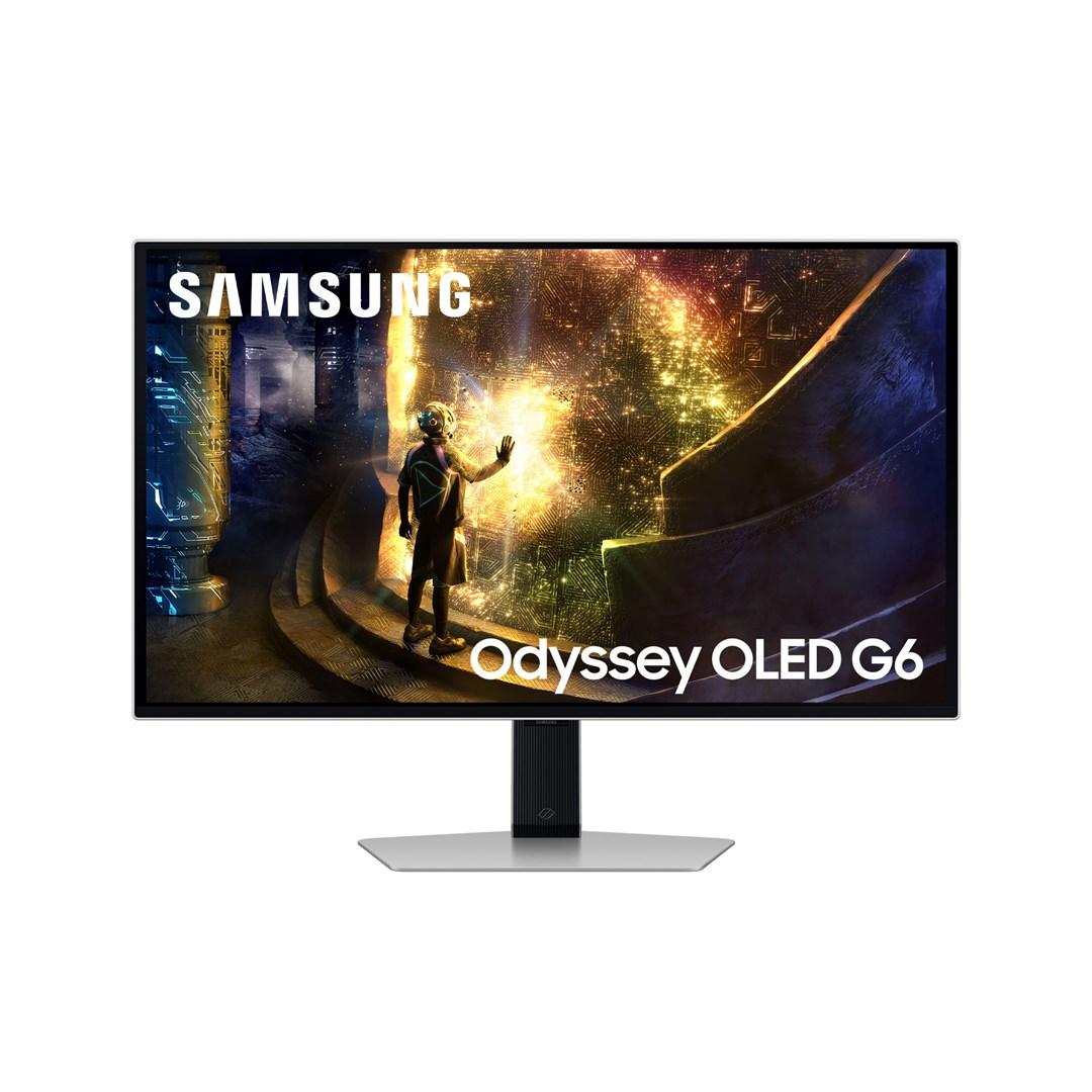 Samsung Odyssey OLED G6 27" QHD gaming-skærm - sølv billede