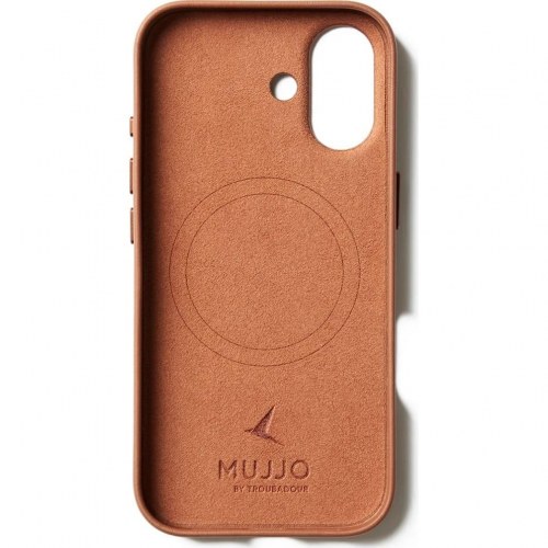 Mujjo Full Leather MagSafe-cover til iPhone 17 – brun