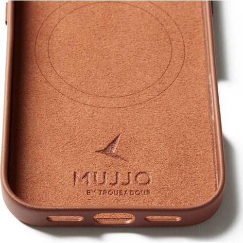 Mujjo Full Leather MagSafe-cover til iPhone 17 – brun