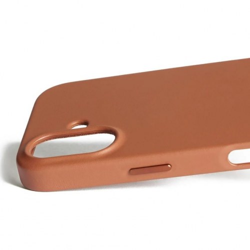 Mujjo Full Leather MagSafe-cover til iPhone 17 – brun