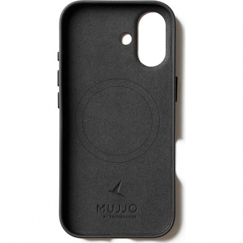 MUJJO Full Leather Case med MagSafe til iPhone 17 - Sort