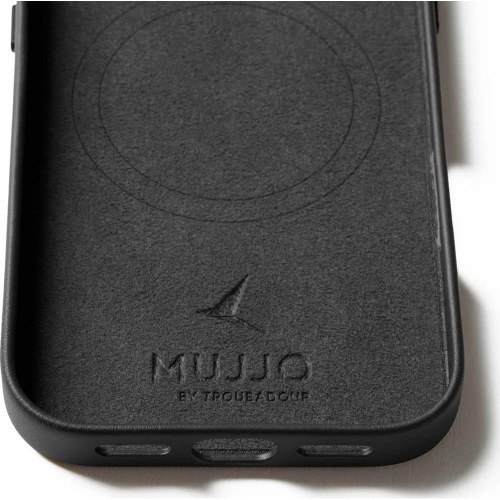 MUJJO Full Leather Case med MagSafe til iPhone 17 - Sort
