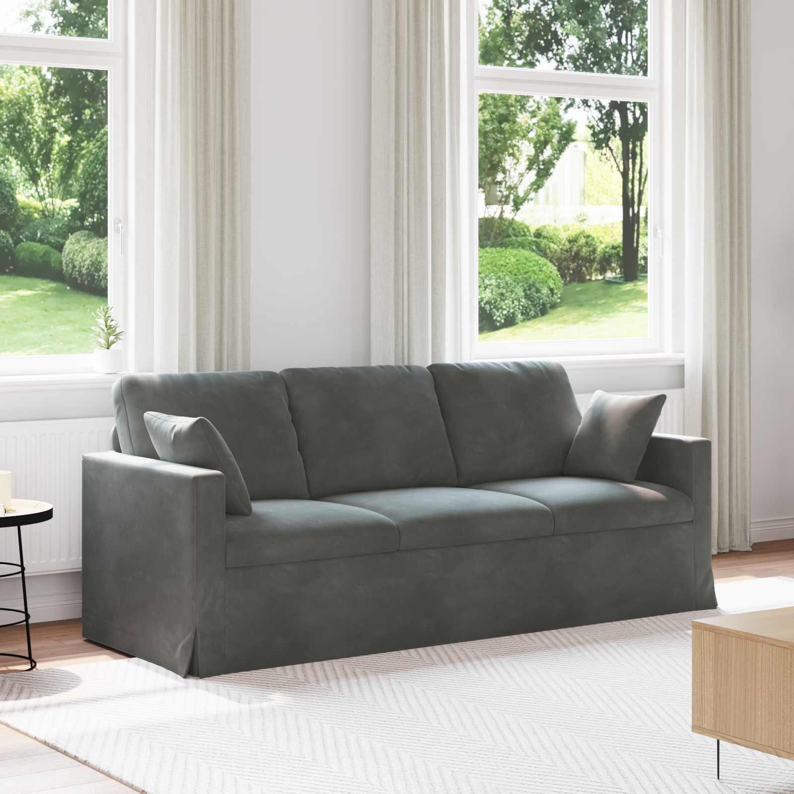 Sofa Mørkegrå Samlede dimensioner: 198 x 78 x 80 cm (B x D x H)