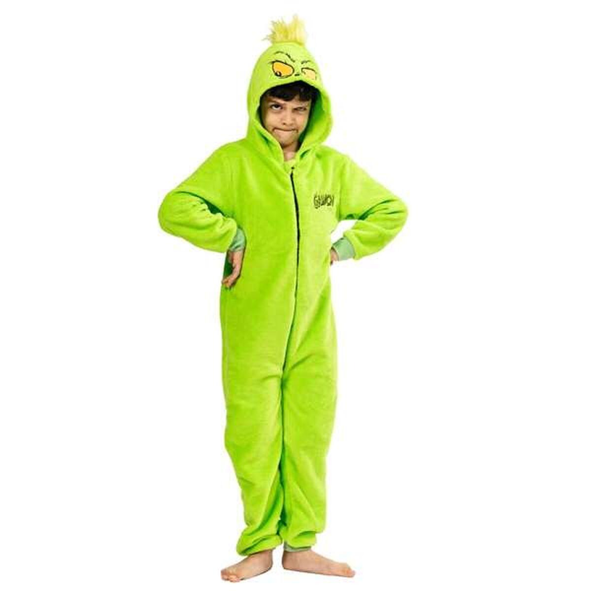 Børnekostume - The Grinch onesie, grøn, str. 6-8 år