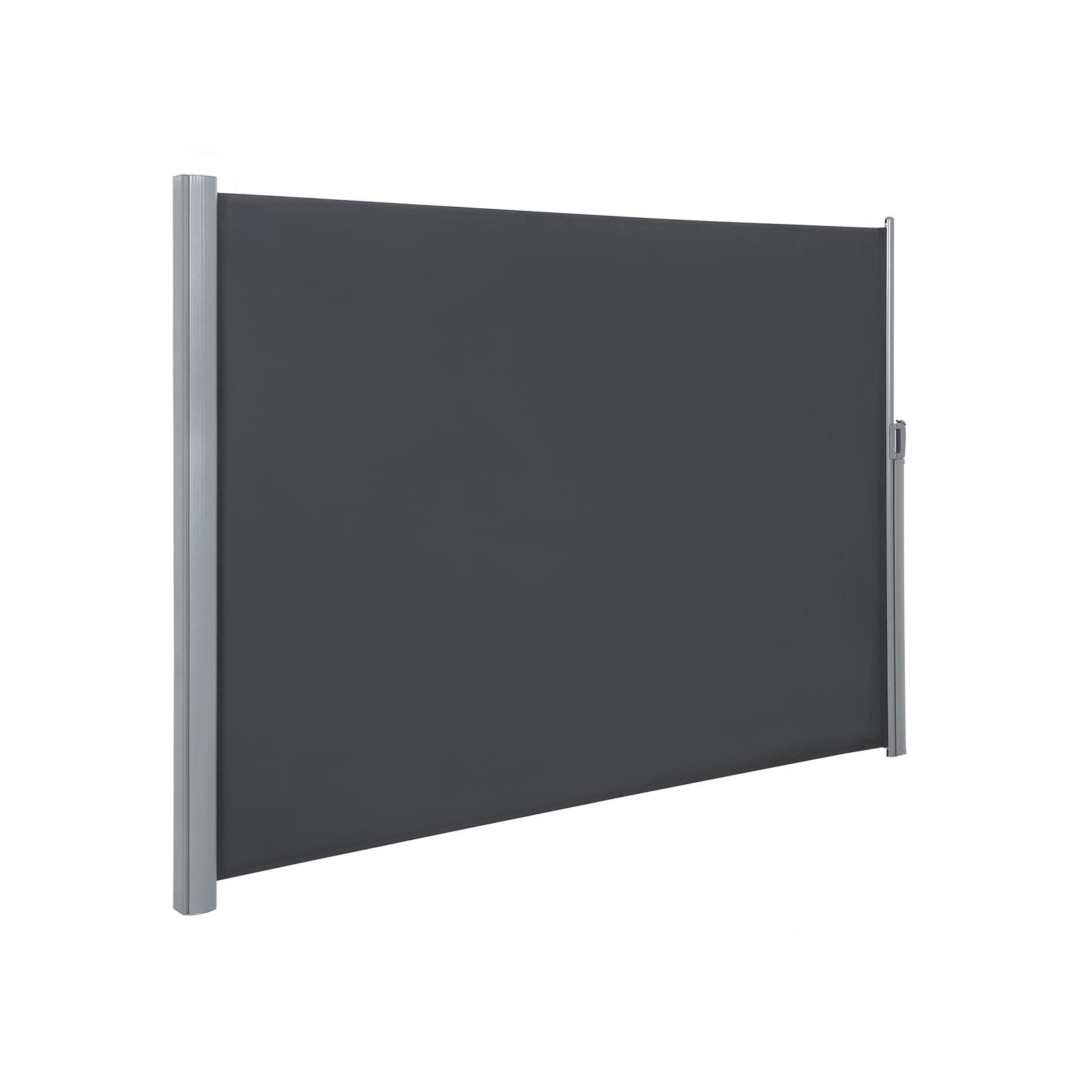 Sidemarkise 200 × 400 cm - røgsgrå sol- og indsynsafskærmning