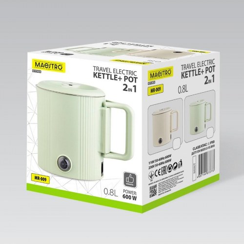 Maestro MR-009 elkedel/rejsekedel 0,8 l - 600 W, mint