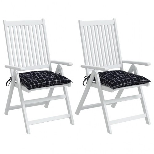 Stolehynder 2 stk. - 50×50×7 cm i oxfordstof, sort tern