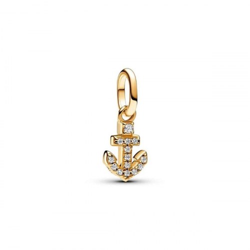 Pandora vedhæng 763369C01 - gylden anker charm til armbånd