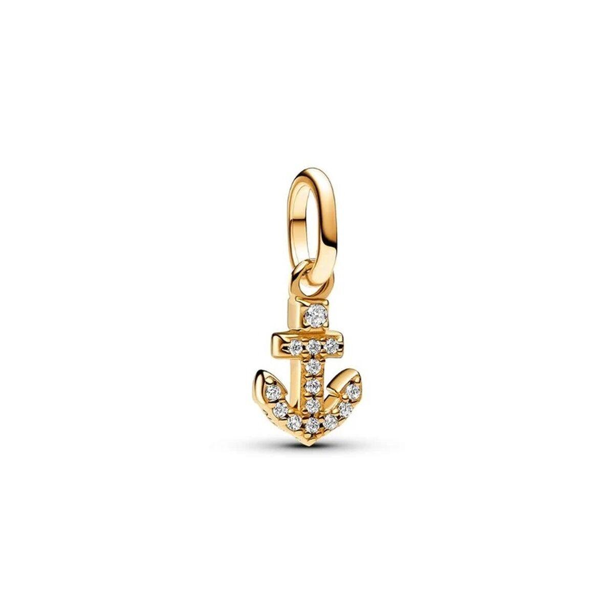 Pandora vedhæng 763369C01 - gylden anker charm til armbånd