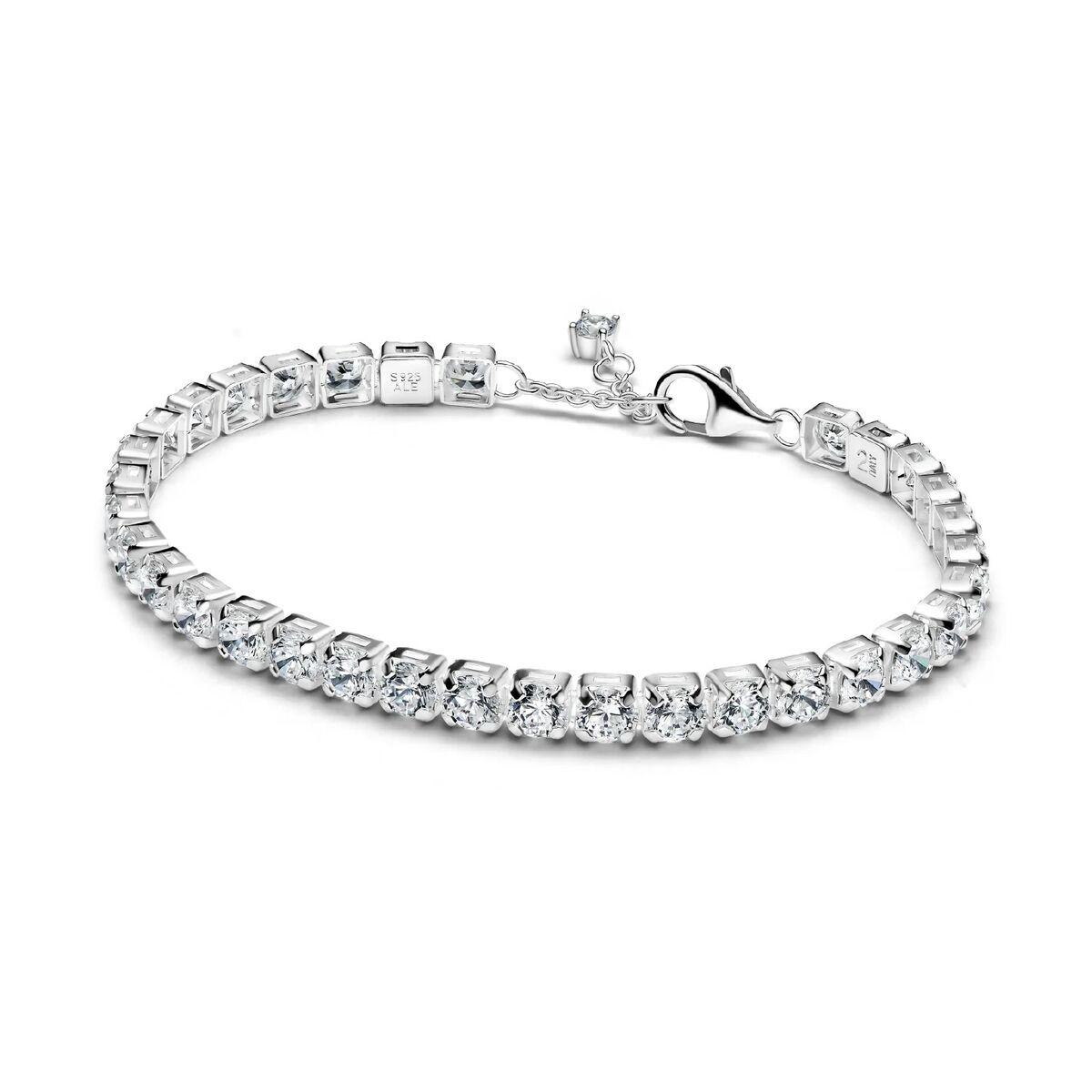 Pandora armbånd 16 cm - sølvfarvet tennisarmbånd til kvinder