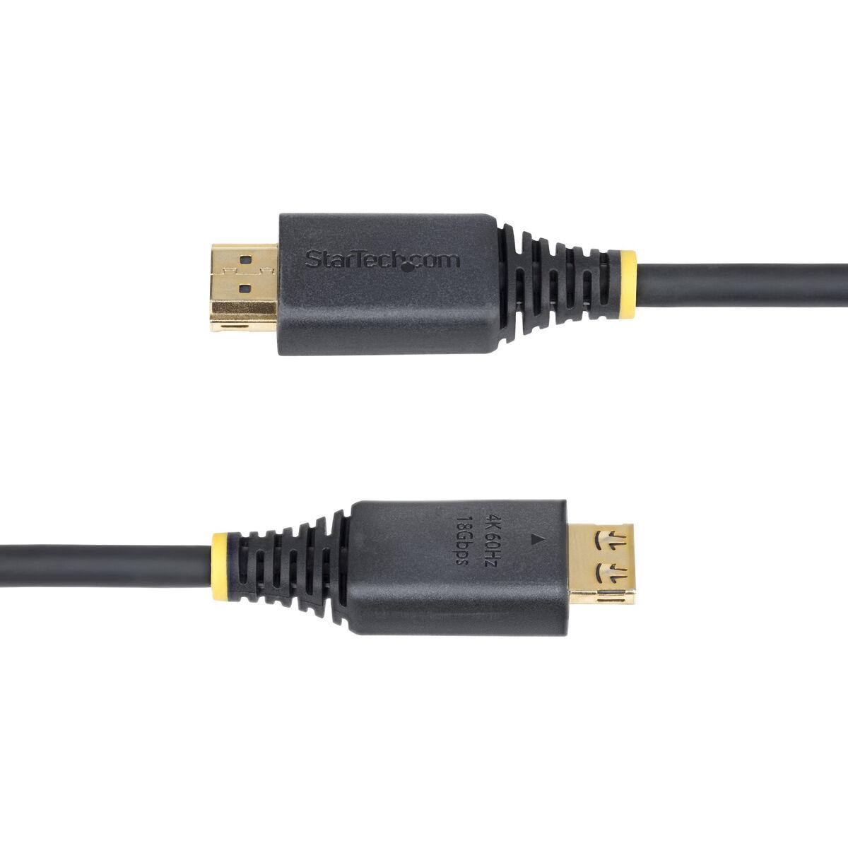 StarTech HDMI2-CABLE-GRIP-8F HDMI-kabel 4K 60 Hz - Sort billede